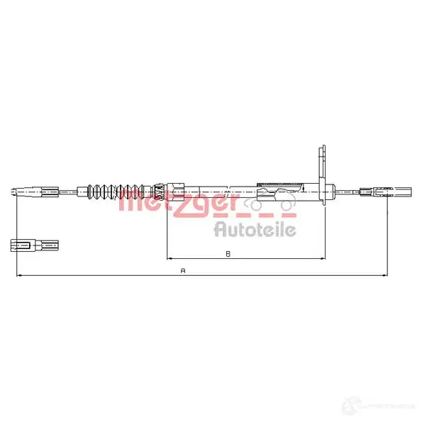 Трос ручника METZGER 10.9455 4250032428389 993613 A4 4V0