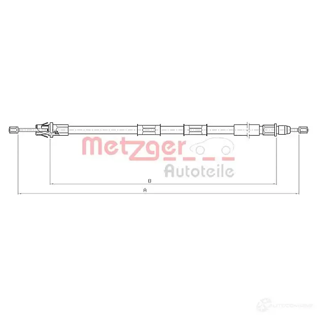Трос ручника METZGER 4250032421724 10.5971 993399 G V4SDZJ