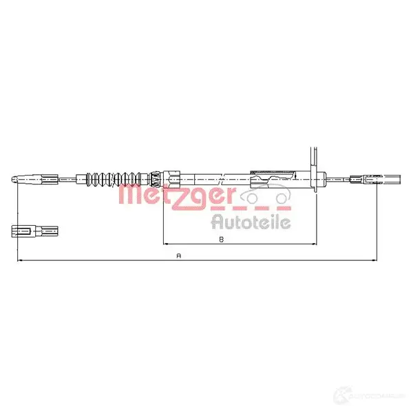 Трос ручника METZGER 993614 10.9456 DUGY 6C 4250032428372