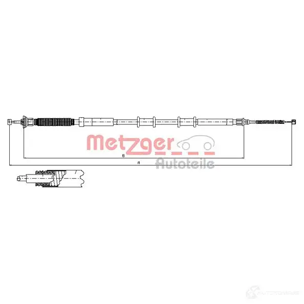 Трос ручника METZGER 12.0718 4250032460150 S2C6 R6 996249