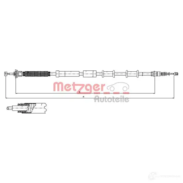 Трос ручника METZGER 6 5QPJK 996252 4250032460167 12.0721