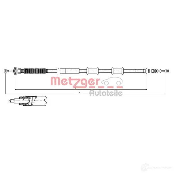 Трос ручника METZGER 12.0720 WK172 N 4250032460174 996251