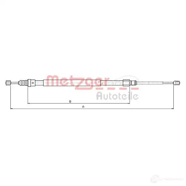 Трос ручника METZGER 993445 10.6686 3EI BC 4250032442729