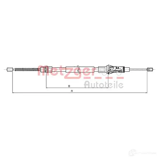 Трос ручника METZGER TY6 4T 993463 10.6853 4250032436476 изображение 0