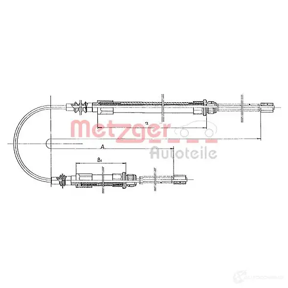 Трос ручника METZGER 996110 4250032407551 1171.1 Z5 P56W