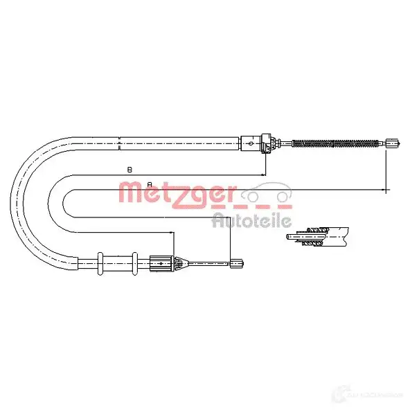Трос ручника METZGER BH P3D 994719 11.6675 4250032407254
