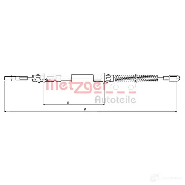 Трос ручника METZGER 10.5973 993401 YYHF 8 4250032421755