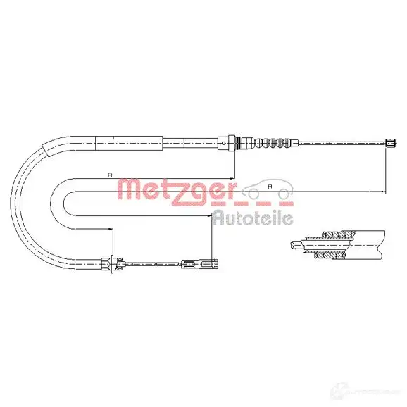 Трос ручника METZGER 994694 11.6026 RHEM S 4250032421472