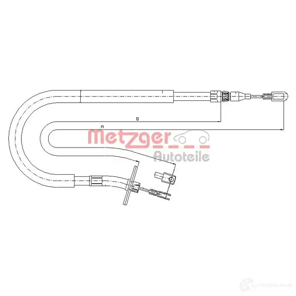 Трос ручника METZGER 993636 4250032436155 10.9877 3Q O3N4M изображение 0