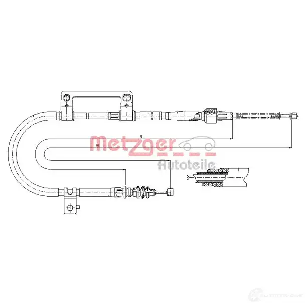 Трос ручника, стояночного тормоза METZGER 4250032424770 176041 999249 7GC PMV0 изображение 0