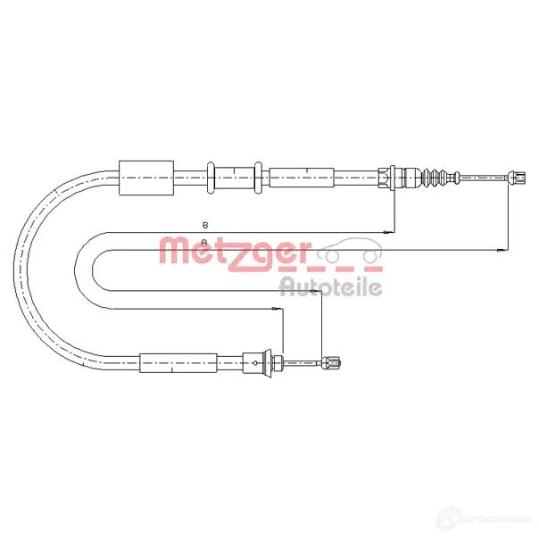 Трос ручника METZGER 996792 1 281P3 ROUSTQO 1281P4 изображение 0