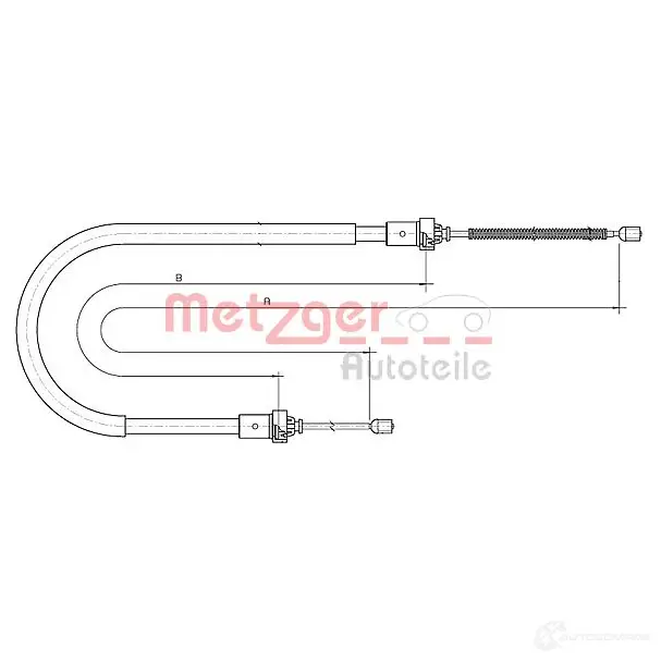 Трос ручника METZGER W6Q MTZW 4250032506902 10.6893 993468 изображение 0