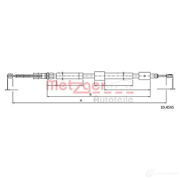 Трос ручника METZGER 10.4565 993303 D3 GHD 4250032401573