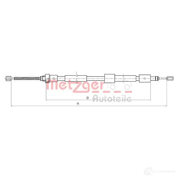 Трос ручника METZGER 4250032401542 10.4562 993302 6HUZ0 2U