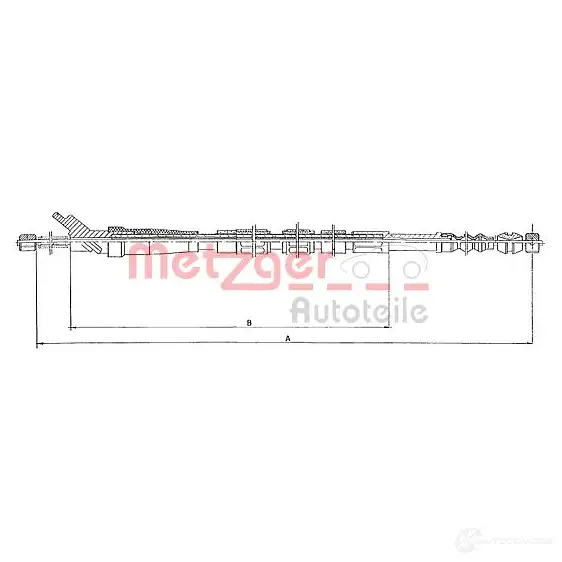 Трос ручника, стояночного тормоза METZGER HBK NM 171442 999149 4250032409432
