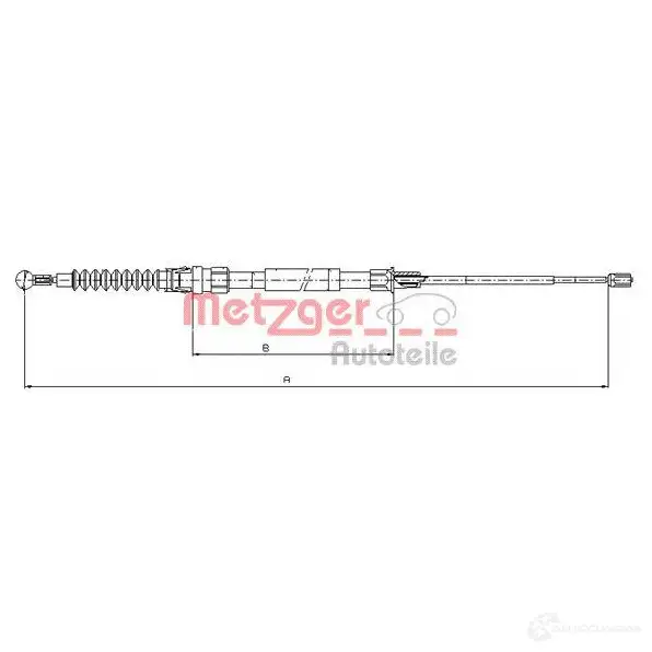 Трос ручника, стояночного тормоза METZGER 107516 2 VKIA0 1437612951