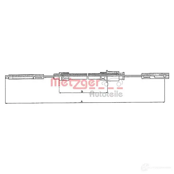 Трос ручника METZGER 4250032401757 FTC JN2 993325 10.468