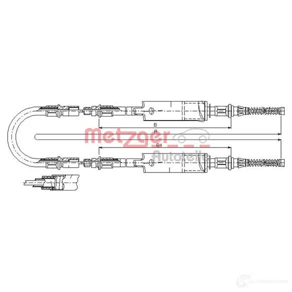 Трос ручника METZGER 11.5661 4250032406431 994612 CHTLW D
