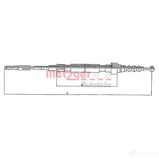 Трос ручника METZGER 993506 10.742 P3 YQQ 4250032403270