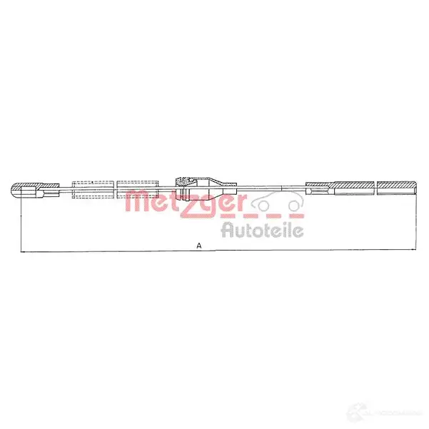 Трос ручника METZGER Y 0AHA 4250032406516 994626 11.5752