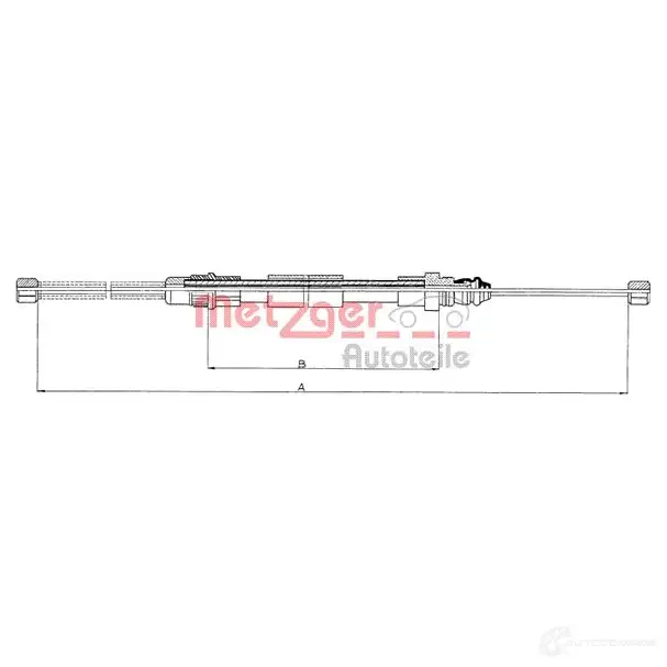 Трос ручника METZGER 4250032407155 11.6592 994709 PIUT L4