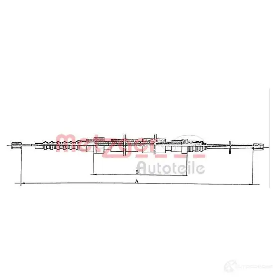 Трос ручника METZGER LBX1 E2 994729 4250032407346 11.6766