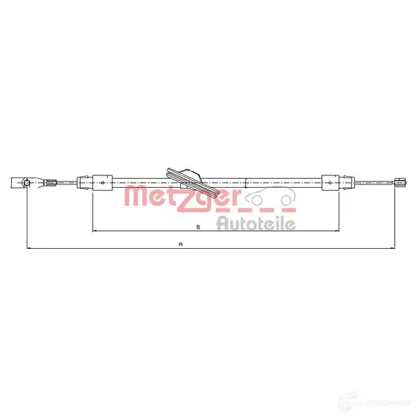 Трос ручника METZGER 4250032436070 993605 10.9436 TR3TNM W