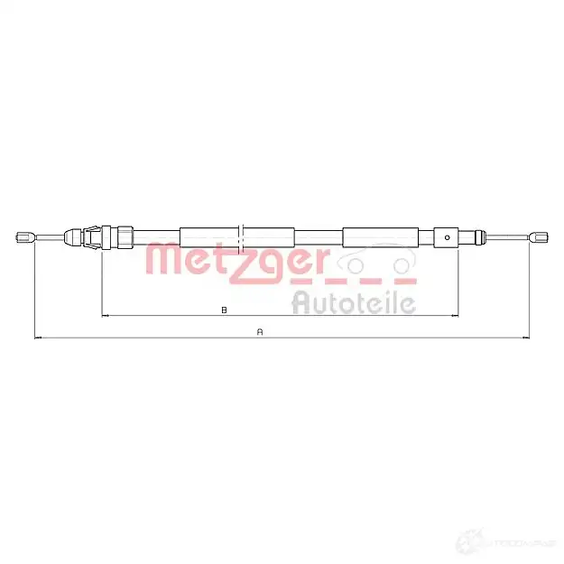 Трос ручника METZGER 10.4709 4250032441982 V8NO 4K 993332 изображение 0