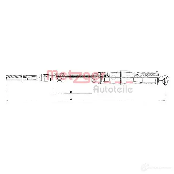 Трос ручника METZGER 1251.10 4250032407797 996770 I1Q7 Y7V изображение 0