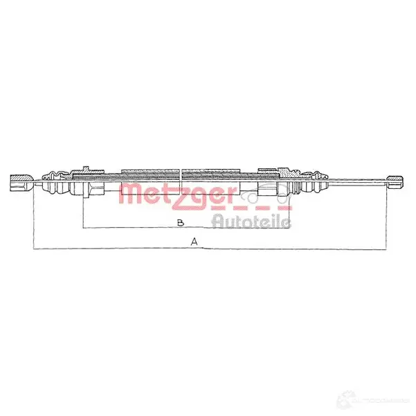 Трос ручника, стояночного тормоза METZGER ZDH5 V 4250032407049 11609 994700 изображение 0