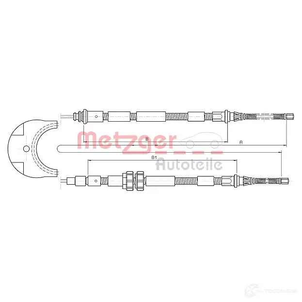 Трос ручника METZGER S EW1E 993378 10.5354 4250032402068
