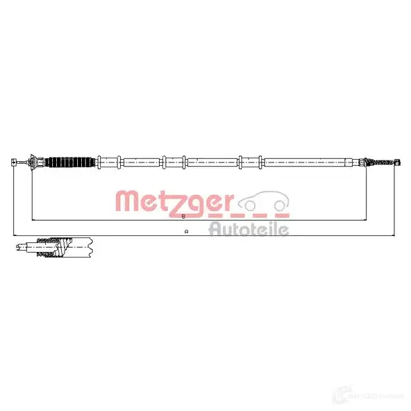 Трос ручника METZGER 12.0735 KWCB S 996264 4250032409906 изображение 0