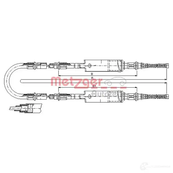 Трос ручника, стояночного тормоза METZGER 9HG FQ1P 994613 4250032406448 115662