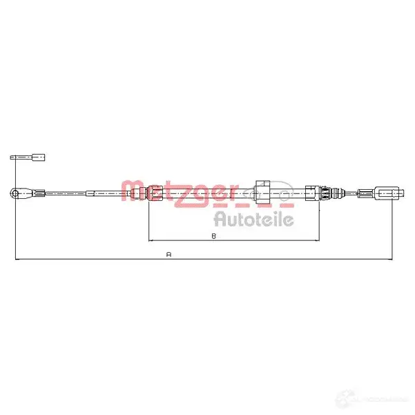 Трос ручника METZGER 10.9884 4250032428426 T8O8M K 993643 изображение 0