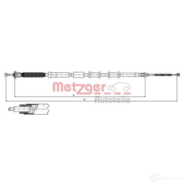 Трос ручника METZGER 4250032460181 R VQBGLW 12.0717 996248