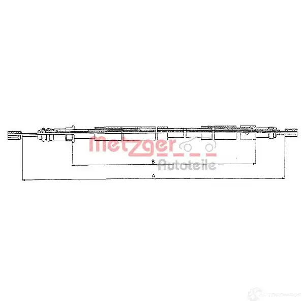 Трос ручника METZGER K82F O1M 10.6026 993409 4250032402372