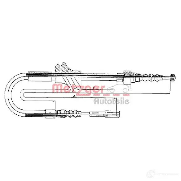 Трос ручника METZGER 4250032403522 10.7541 OX1MR P 993541