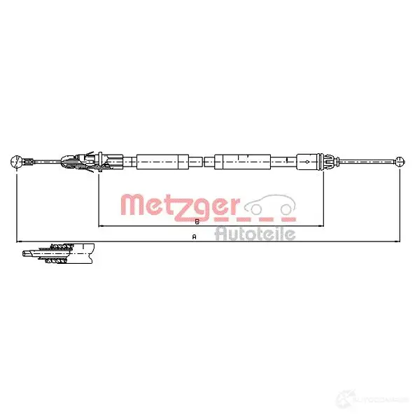 Трос ручника METZGER 4250032424138 994738 11.6804 Q4 0O8OA