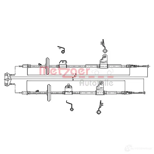 Трос ручника METZGER 4250032678982 994649 GV L7M 11.5778 изображение 0