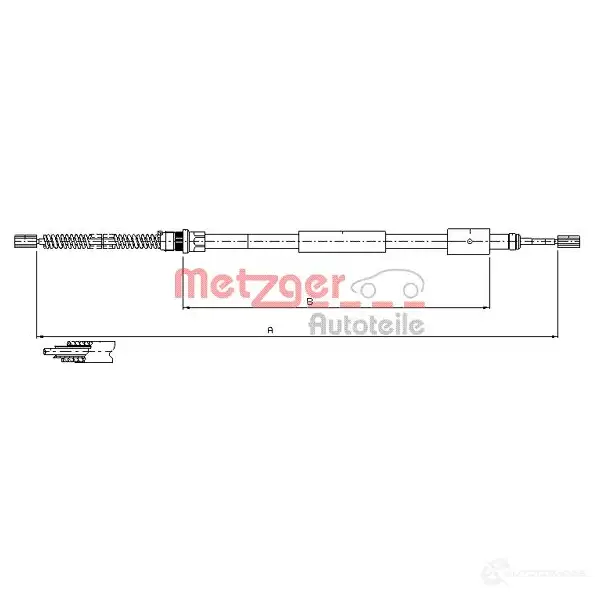 Трос ручника METZGER 2SBE 19 11.604 994696 4250032406998