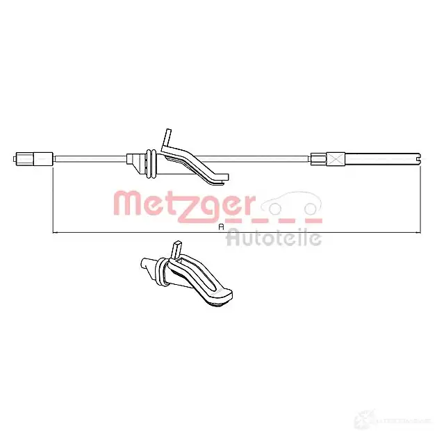 Трос ручника METZGER 10.5451 QQ7C VH 993396 4250032413484