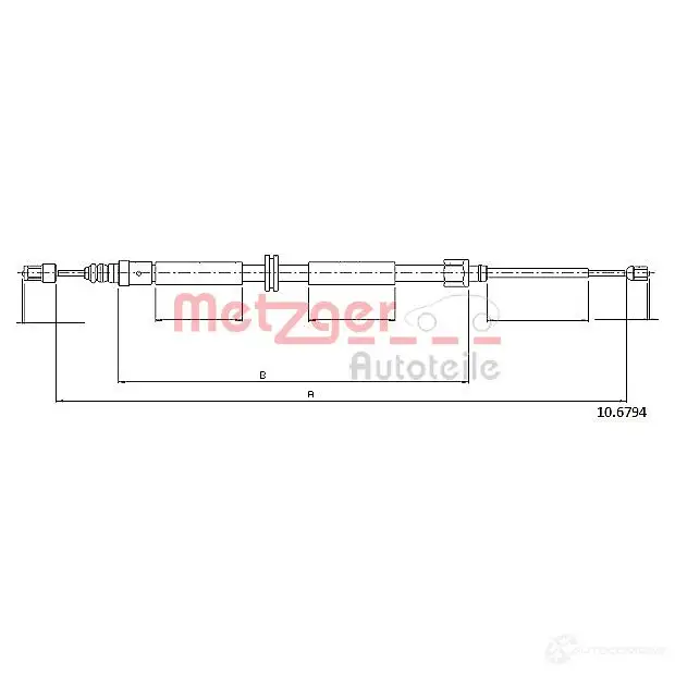 Трос ручника METZGER 10.6794 4250032533199 993460 ZJ39M 8V
