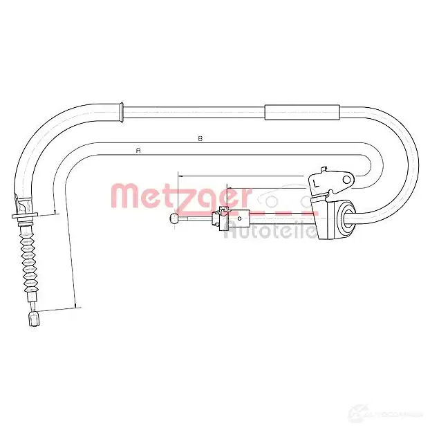 Трос ручника METZGER 993293 10.4307 4250032506797 5 31EJ8J изображение 0