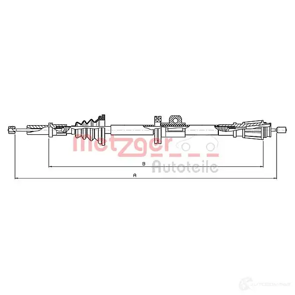 Трос ручника METZGER 993559 10.8061 Q HAGYUG 4250032403690