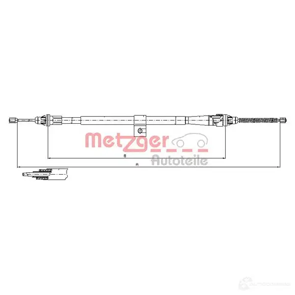 Трос ручника METZGER 17.0007 4250032442514 999071 V26 96F изображение 0