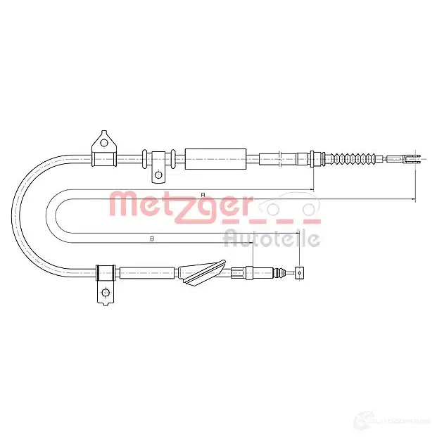 Трос ручника METZGER 4250032424053 10.5238 SBOZ P 993369