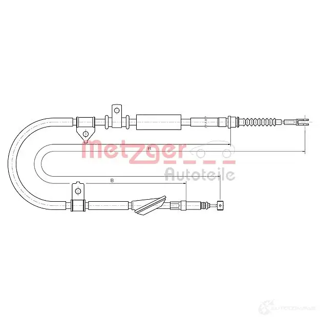 Трос ручника METZGER 993370 4250032422240 0ERD QB 10.5239