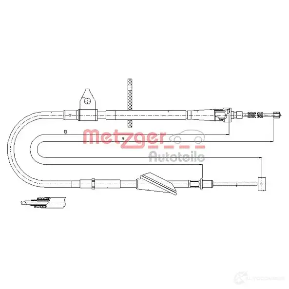 Трос ручника METZGER HP6V D7 4250032442217 11.5743 994621