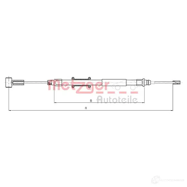 Трос ручника METZGER 993361 B 0QY4V2 4250032459826 10.4745 изображение 0