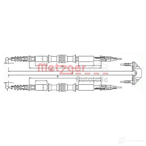 Трос ручника METZGER 82NVX0B 994665 3161585 88 11.5858